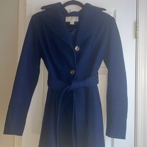 Michael Kors hooded belted coat